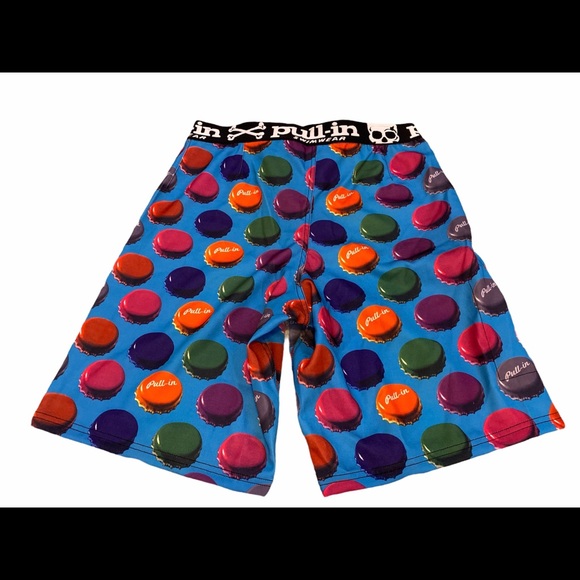 New Pull In Multi Color Bottle Cap Surf Short - Picture 2 of 4